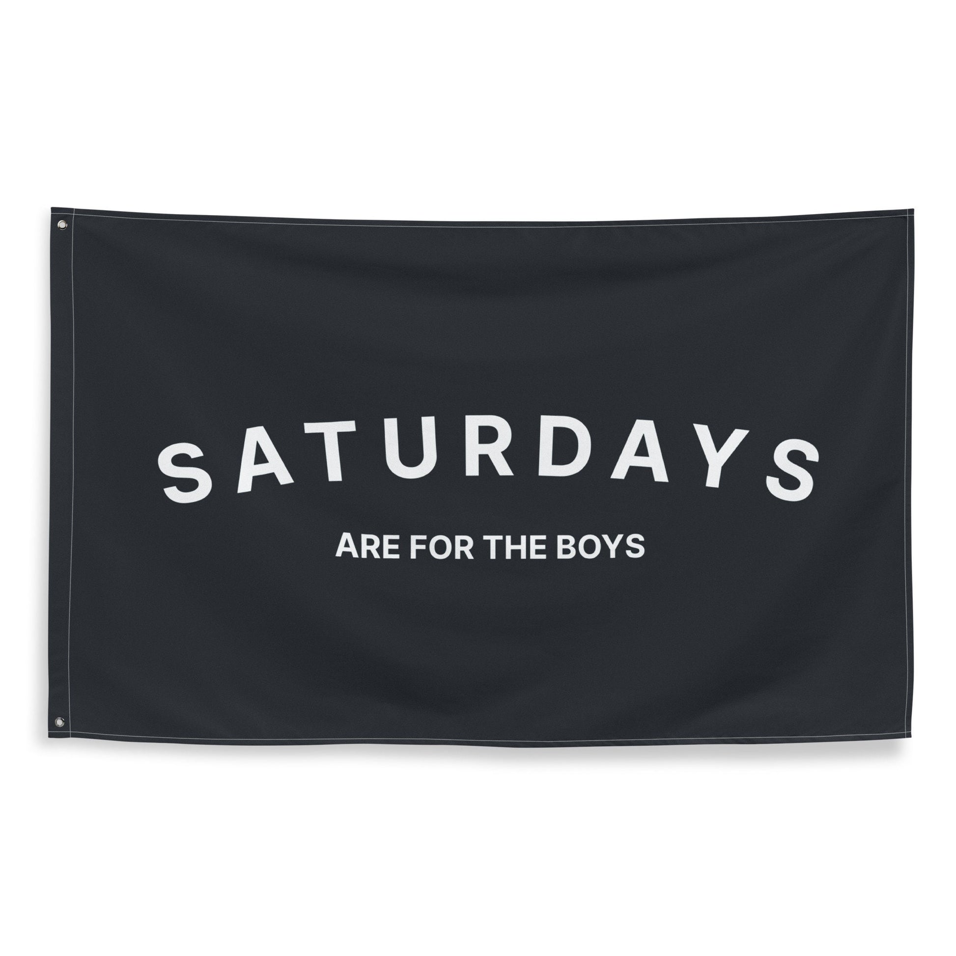 Saturdays are for the Boys, Black Flag Banner | Gift for Him, Dorm, College, Tailgate, Decoration Minimal Retro Modern Farmhouse
