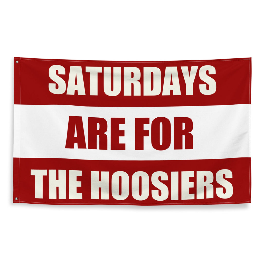 Large Banner, Saturdays are for the Hoosiers Tapestry, Dorm, Tailgate Flag