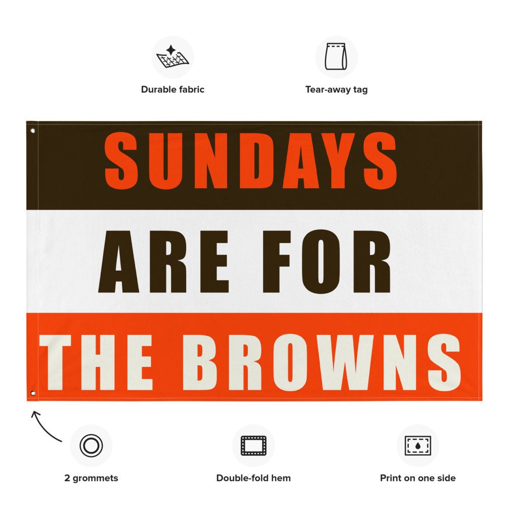 Large   Cleveland Browns Banner, Saturdays are for the Browns Tapestry, Dorm, Tailgate Flag