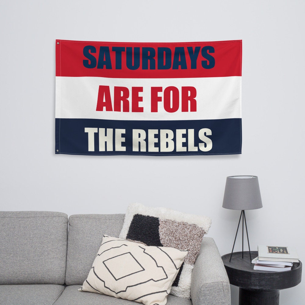 Large   Ole Miss Banner, Saturdays are for the Rebels Tapestry, Dorm, Tailgate Flag