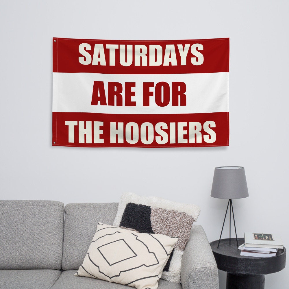 Large Banner, Saturdays are for the Hoosiers Tapestry, Dorm, Tailgate Flag