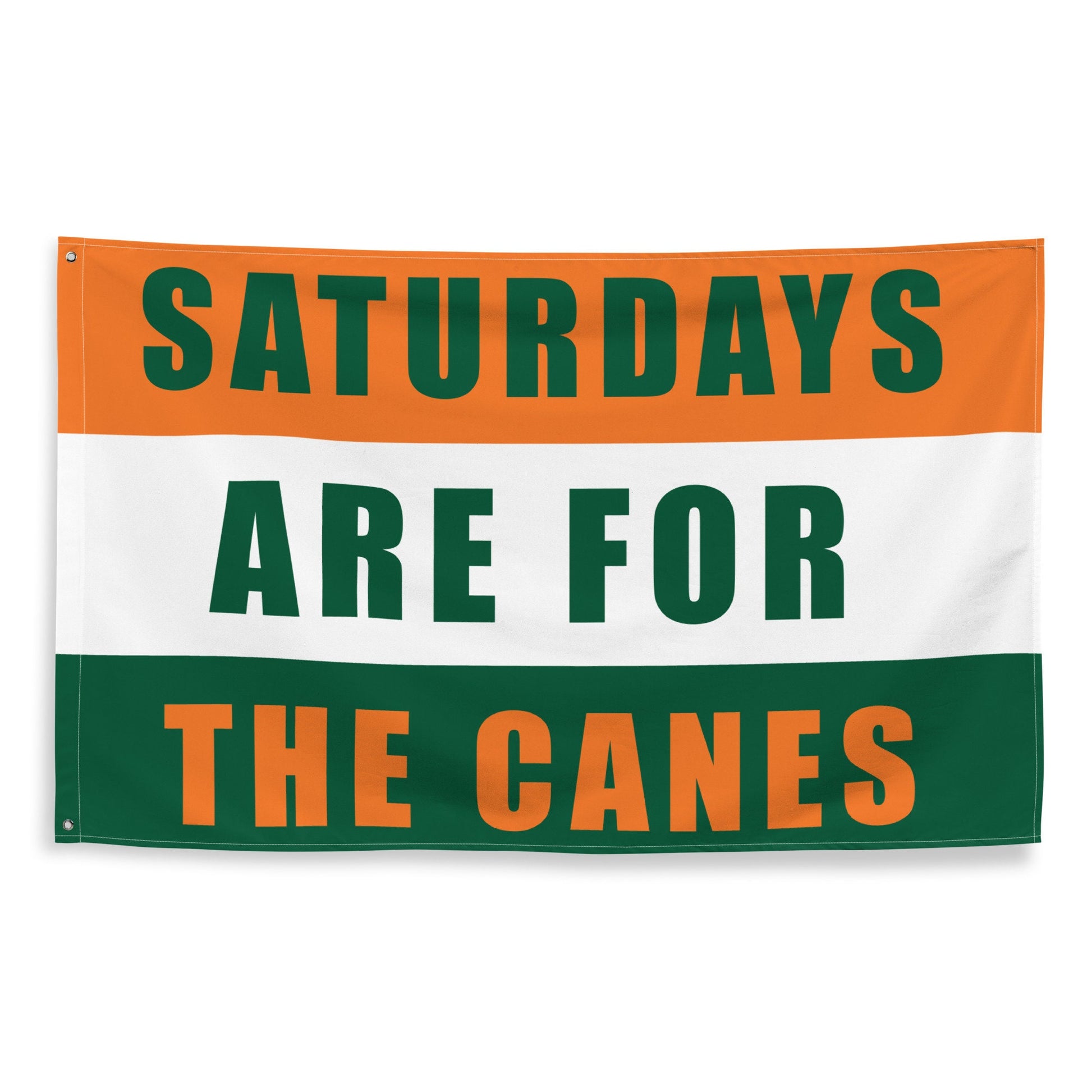 Large   UMiami Saturdays are for the Canes UM Flag, Banner for University of Miami Students, Fans Flag
