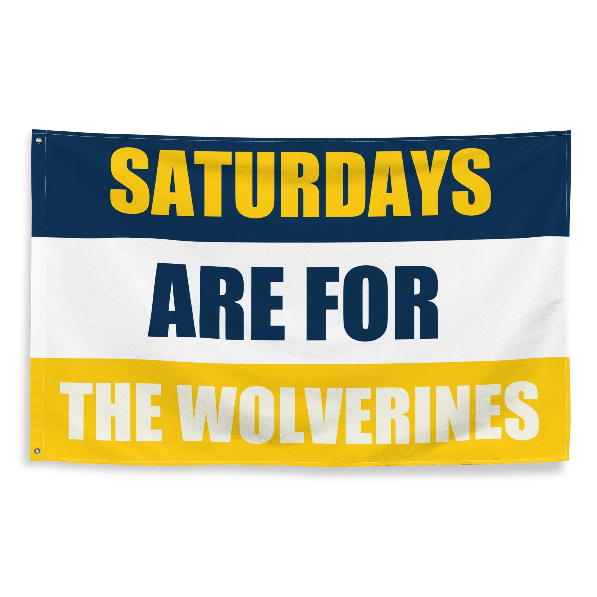 Large   Michigan Banner, Saturdays are for the Wolverines Tapestry, Dorm, Tailgate Flag