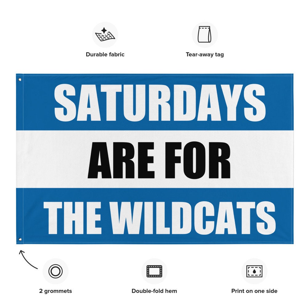 Large University of Kentucky Banner, Saturdays are for the Wildcats Tapestry, Dorm, Tailgate Flag, gift for him.