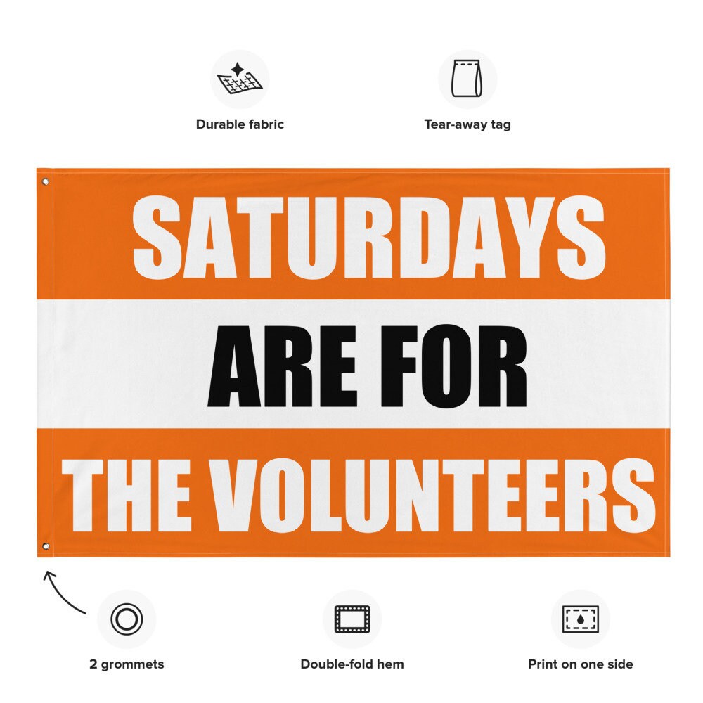 Large University of Tennessee Banner, Saturdays are for the Volunteers Tapestry, Dorm, Tailgate Flag, gift for him.