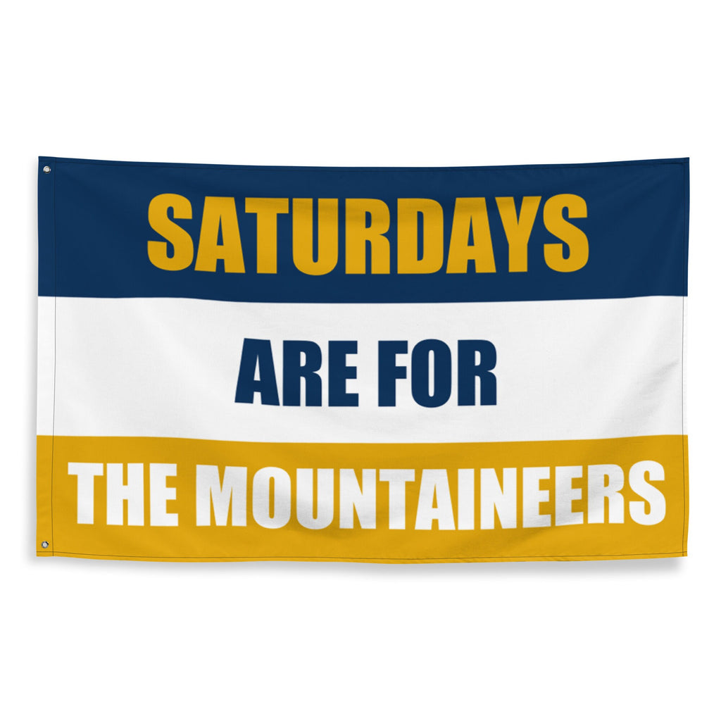 Large Banner, Saturdays are for the Mountaineers Tapestry, Dorm, Tailgate Flag, Gift