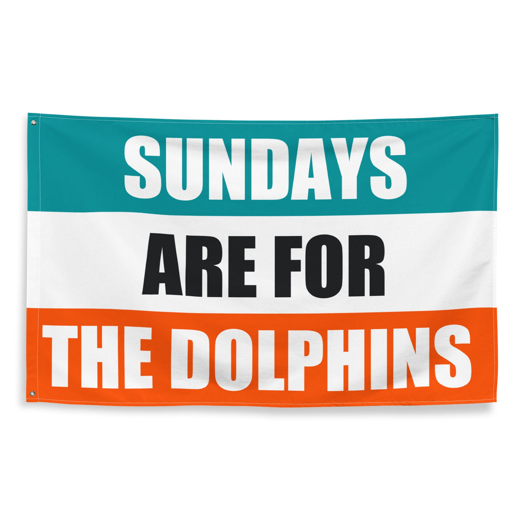 Large Banner, Sundays are for the Miami Dolphins , NFL Football Tailgate Flag, Gift for Him