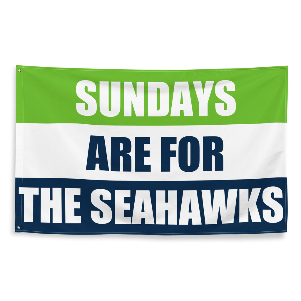 Large Banner, Sundays are for the Seattle Seahawks , NFL Football Tailgate Flag, Gift for Him