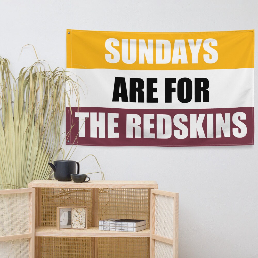 Large Banner, Sundays are for the Washington Redskins Team , NFL Football Tailgate Flag, Gift for Him