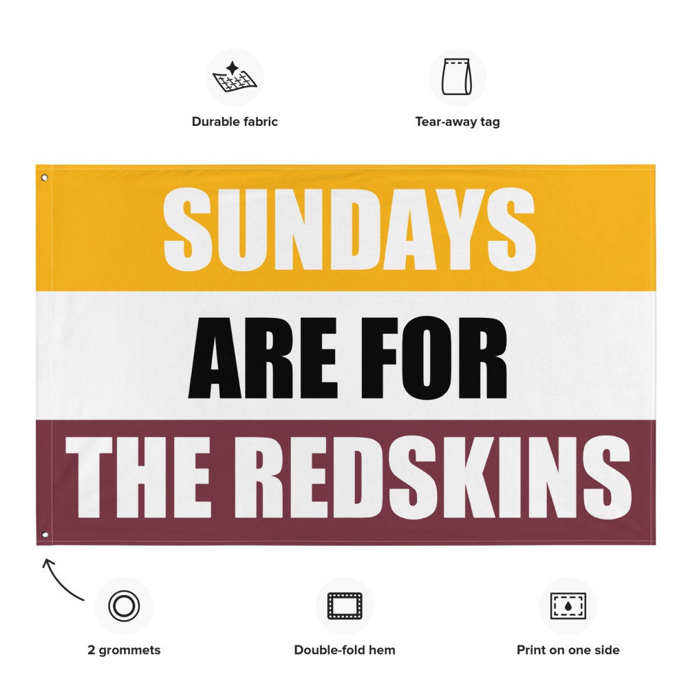 Large Banner, Sundays are for the Washington Redskins Team , NFL Football Tailgate Flag, Gift for Him