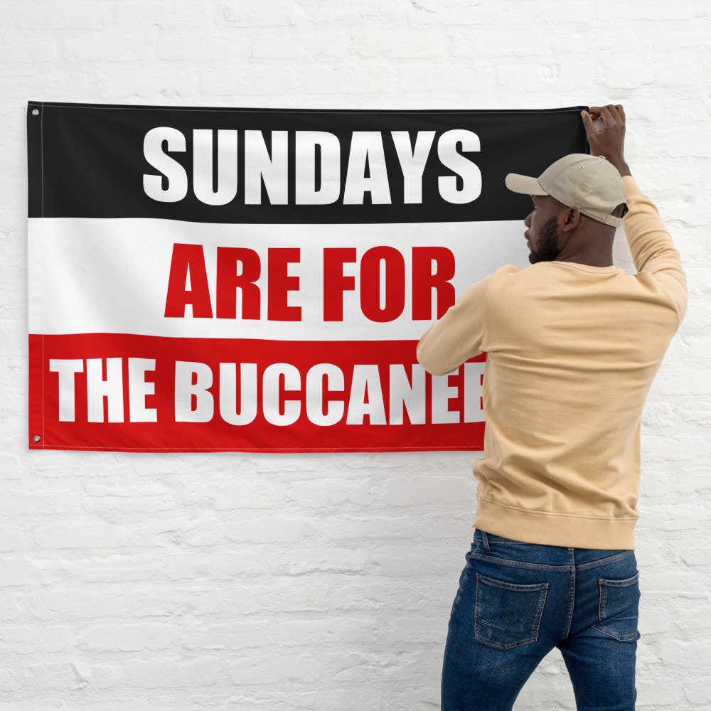 Large Banner, Sundays are for the Tampa Bay Buccaneers , NFL Football Tailgate Flag, Gift for Him