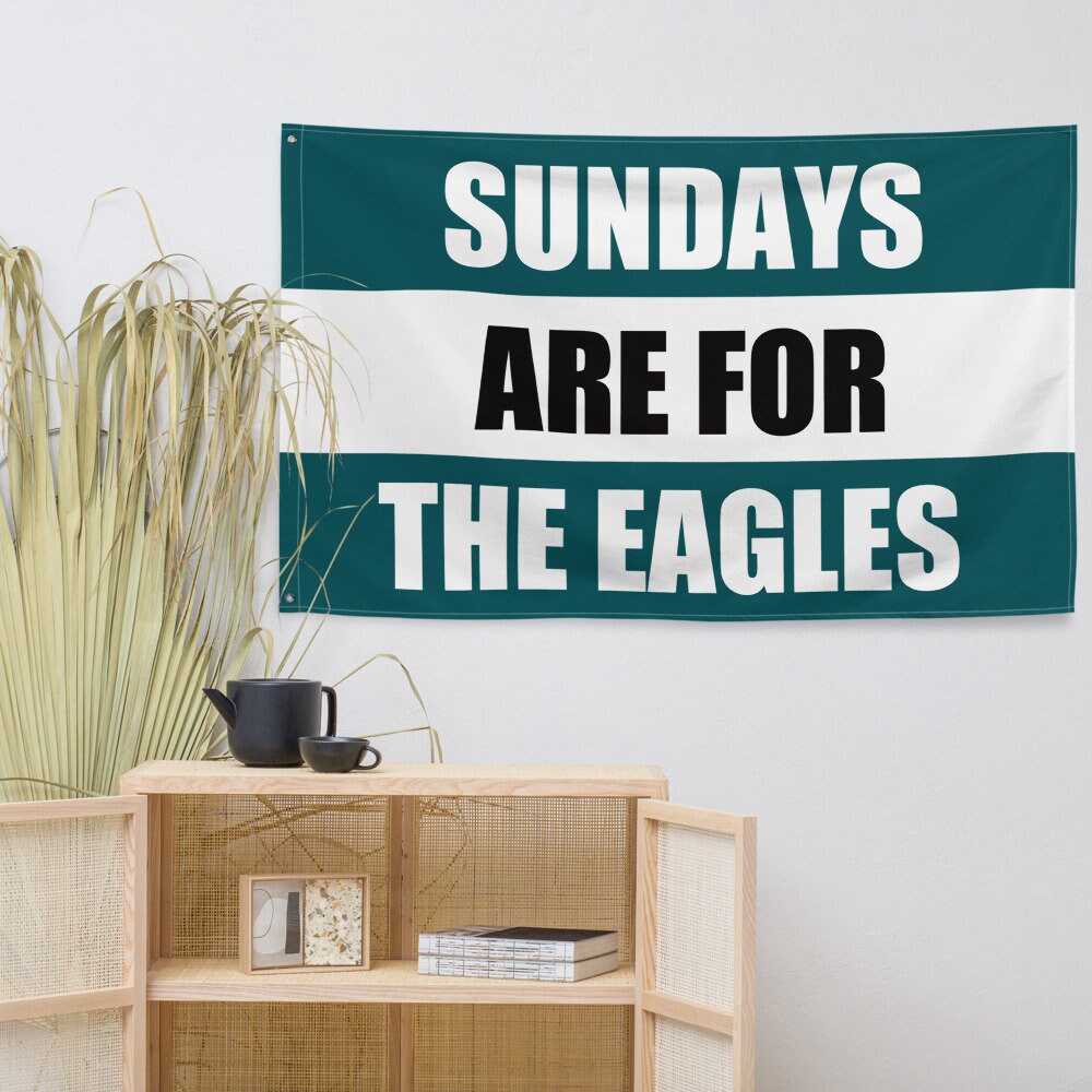 Large Banner, Sundays are for the Philadelphia Eagles , NFL Football Tailgate Flag, Gift for Him