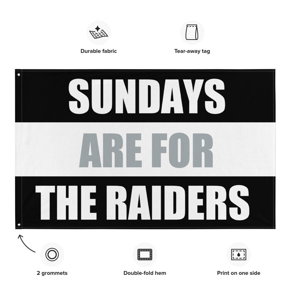 Large Banner, Sundays are for the Las Vegas Raiders , NFL Football Tailgate Flag, Gift for Him