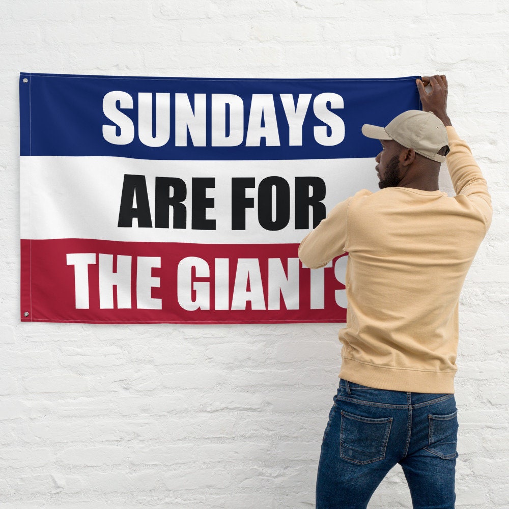 Large Banner, Sundays are for the NY Giants , NFL Football Tailgate Flag, Gift for Him