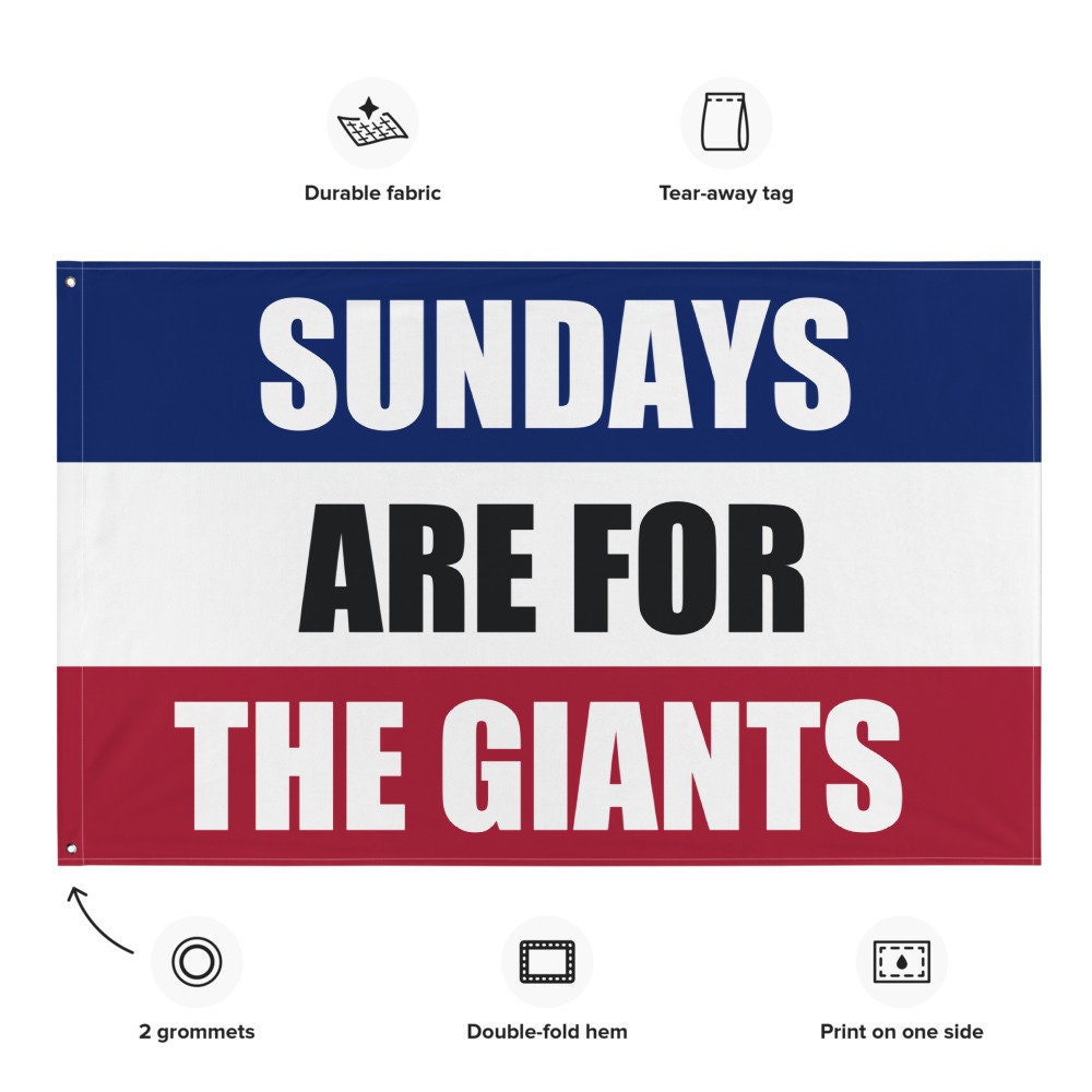 Large Banner, Sundays are for the NY Giants , NFL Football Tailgate Flag, Gift for Him