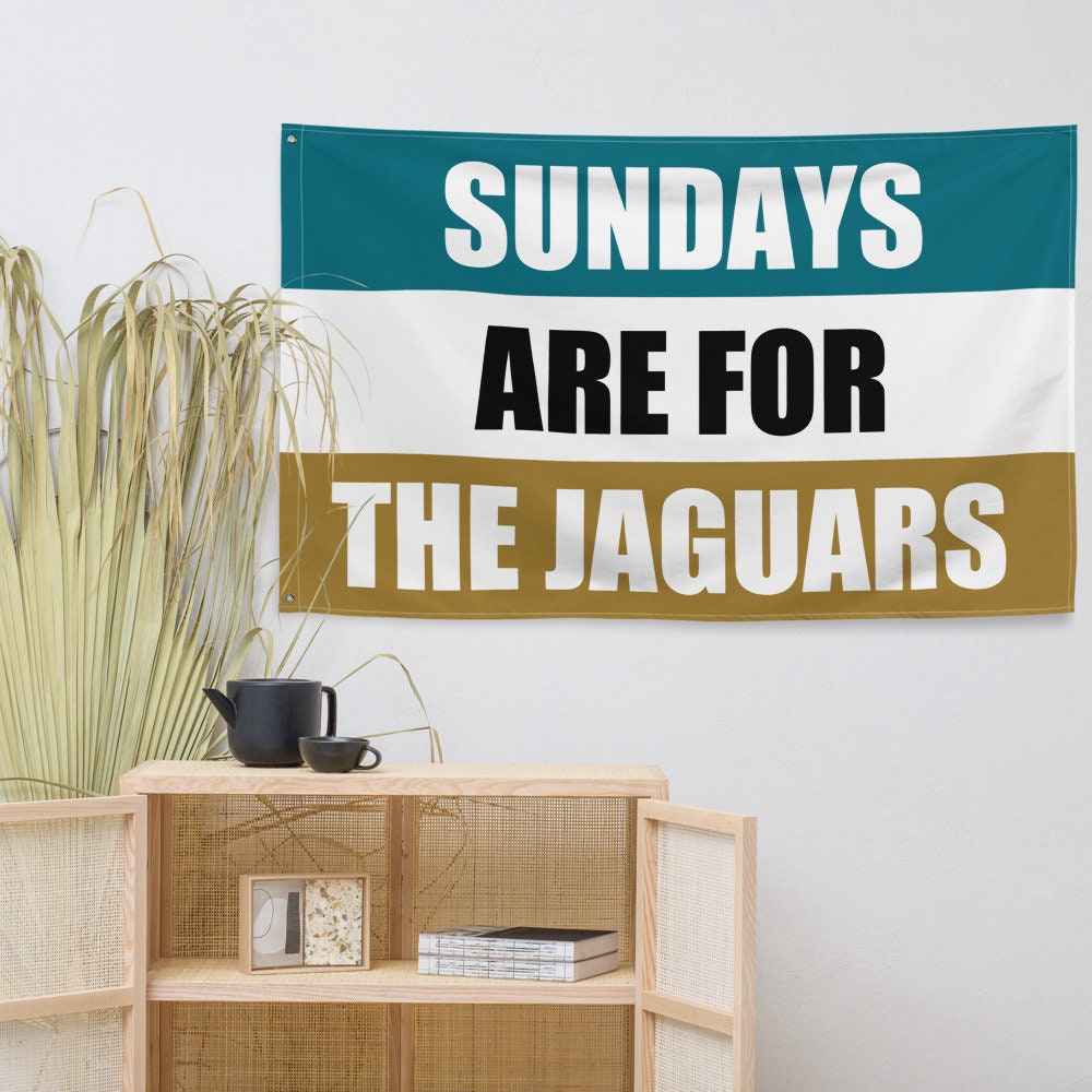 Large Banner, Sundays are for the Jacksonville Jaguars , NFL Football Tailgate Flag, Gift for Him
