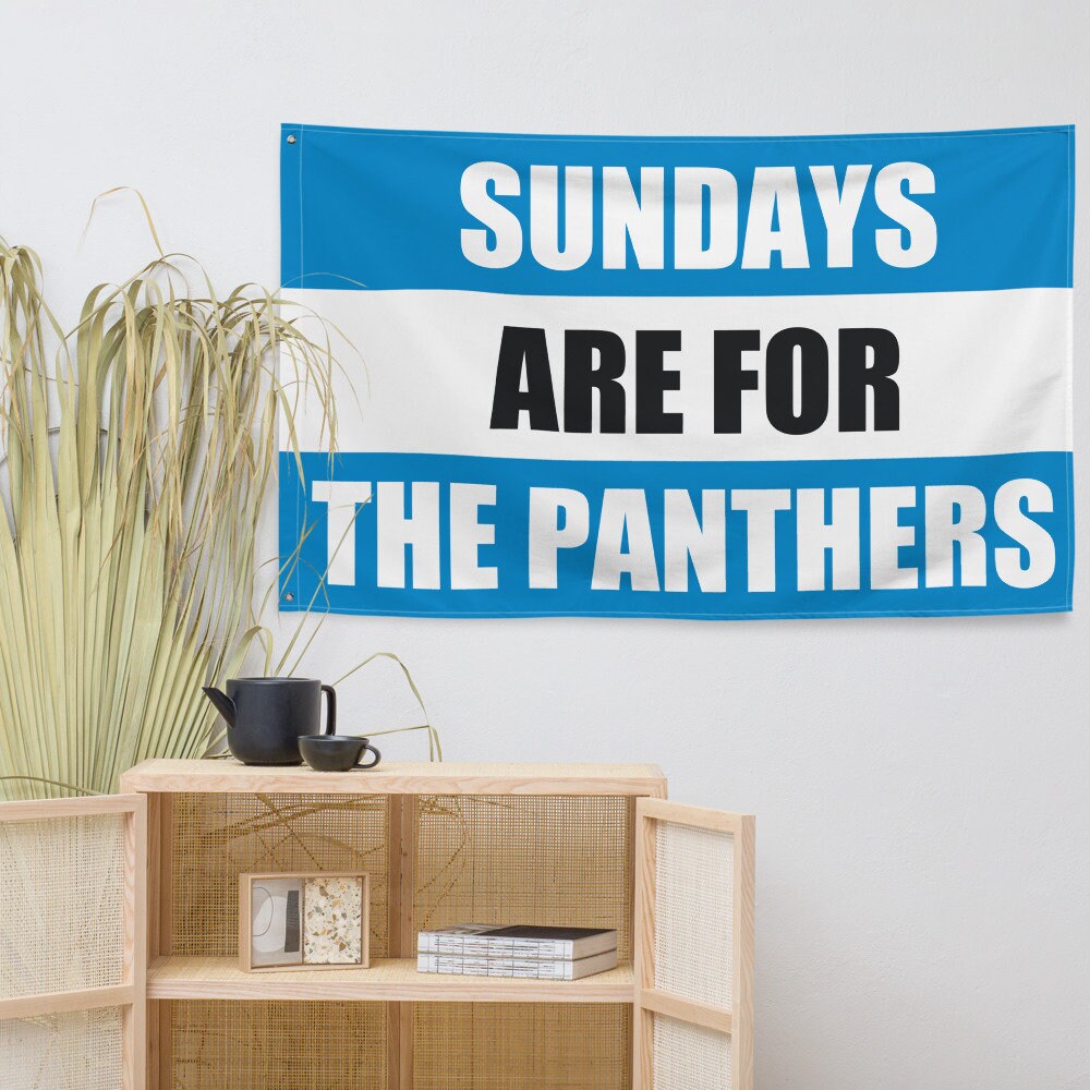 Large Banner, Sundays are for the Carolina Panthers , NFL Football Tailgate Flag, Gift for Him