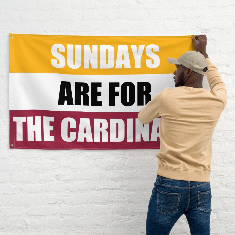 Large Banner, Sundays are for the Arizona Cardinals , NFL Football Tailgate Flag, Gift for Him