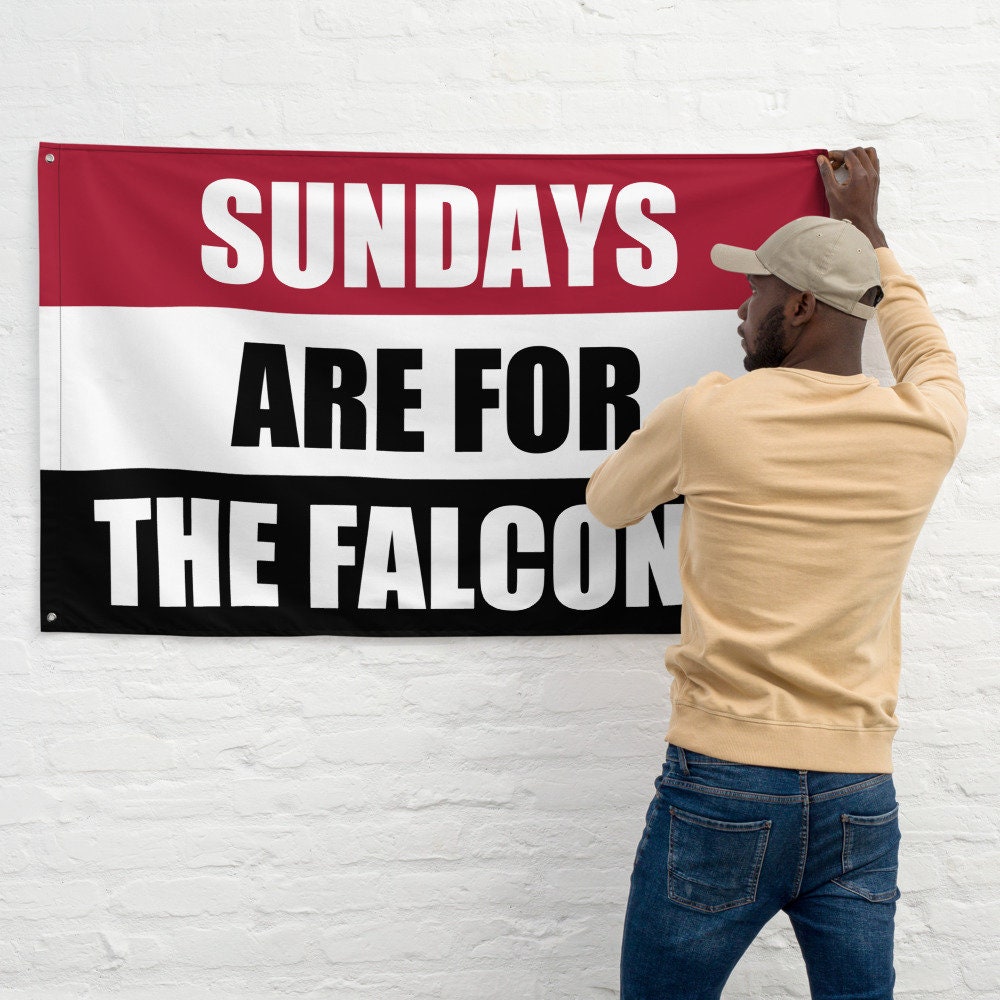 Large Banner, Sundays are for the Atlanta Falcons , NFL Football Tailgate Flag, Gift for Him