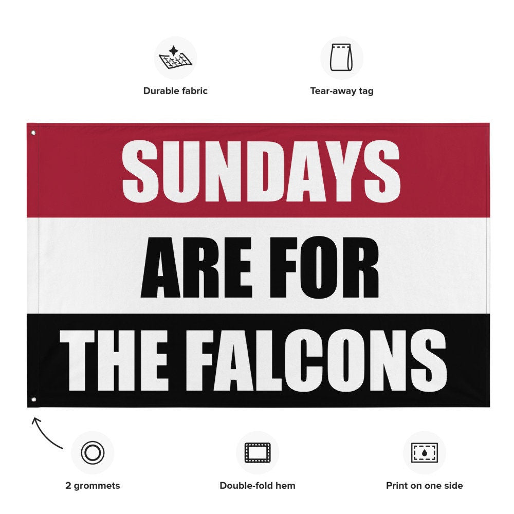 Large Banner, Sundays are for the Atlanta Falcons , NFL Football Tailgate Flag, Gift for Him