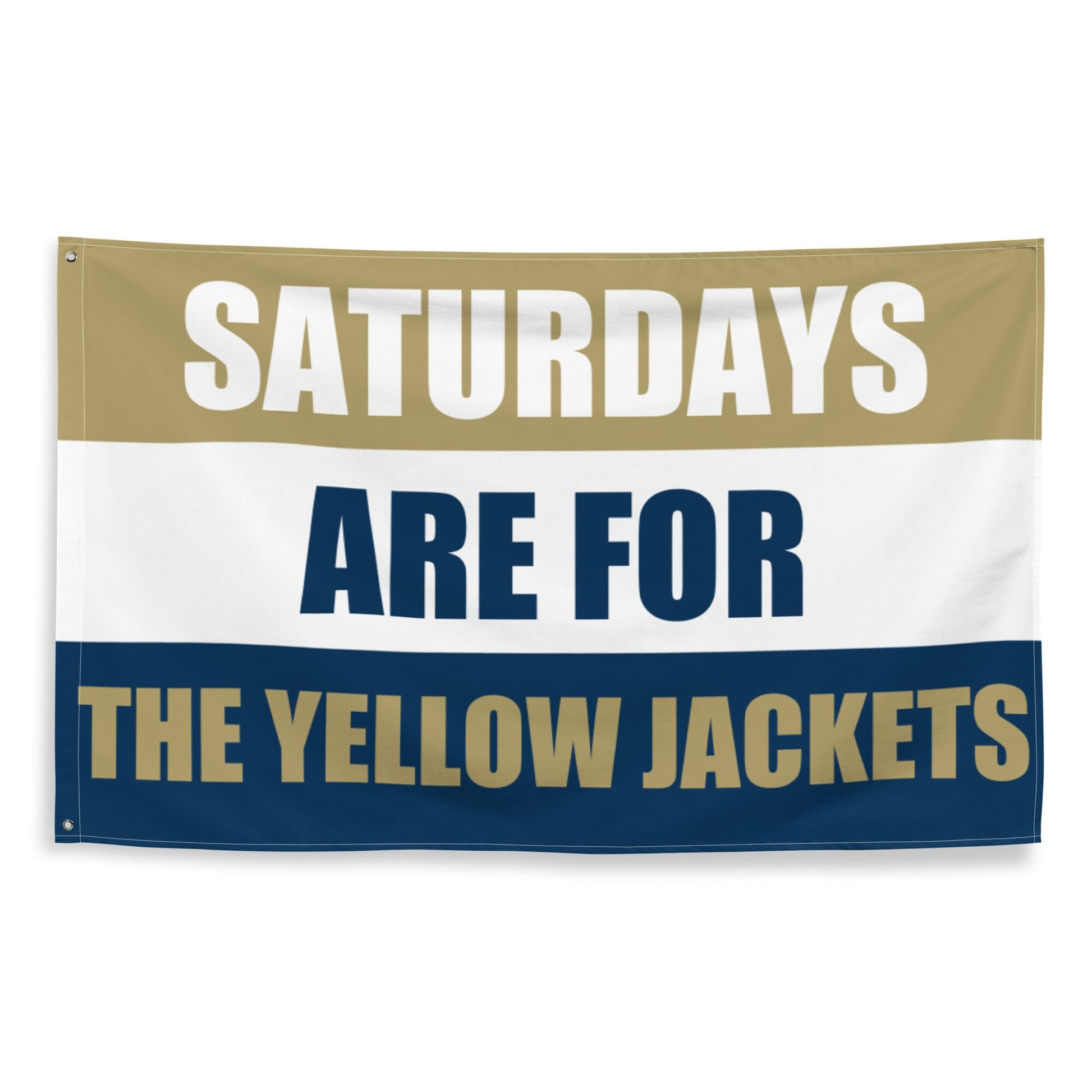 Large Banner, Saturdays are for the Yellow Jackets Tapestry, Dorm, Tailgate Flag, Gift for him