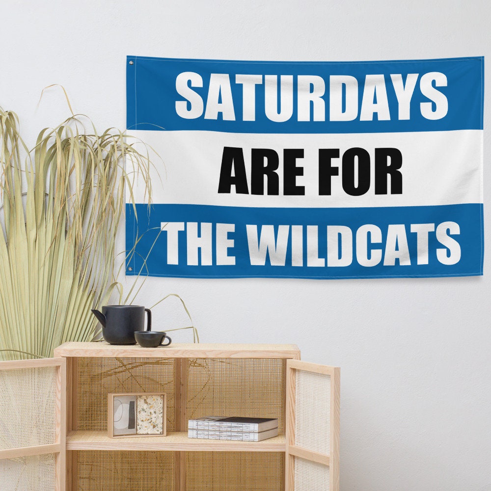 Large University of Kentucky Banner, Saturdays are for the Wildcats Tapestry, Dorm, Tailgate Flag, gift for him.