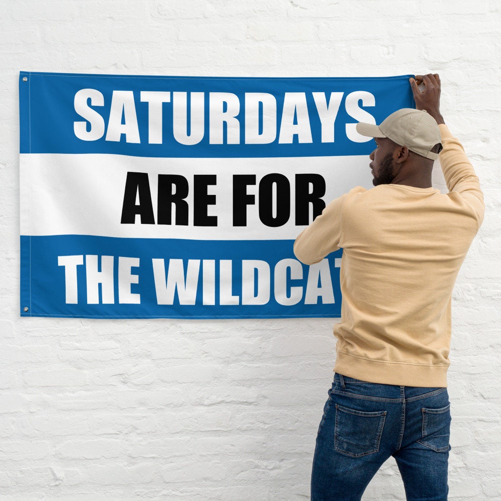 Large University of Kentucky Banner, Saturdays are for the Wildcats Tapestry, Dorm, Tailgate Flag, gift for him.