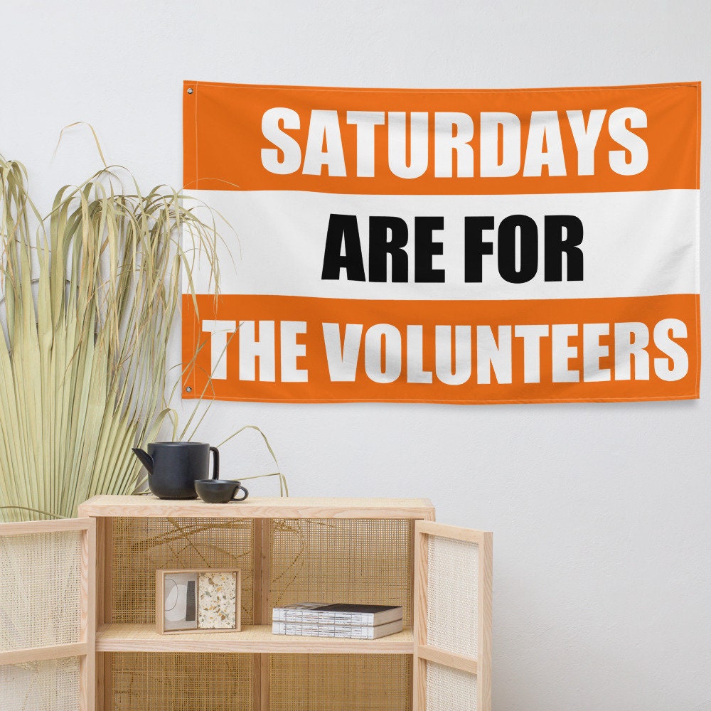 Large University of Tennessee Banner, Saturdays are for the Volunteers Tapestry, Dorm, Tailgate Flag, gift for him.