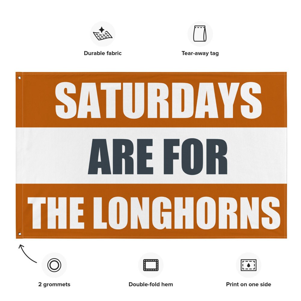 Large University of Texas at Austin Banner, Saturdays are for the Longhorns Tapestry, Dorm, Tailgate Flag, gift for him.