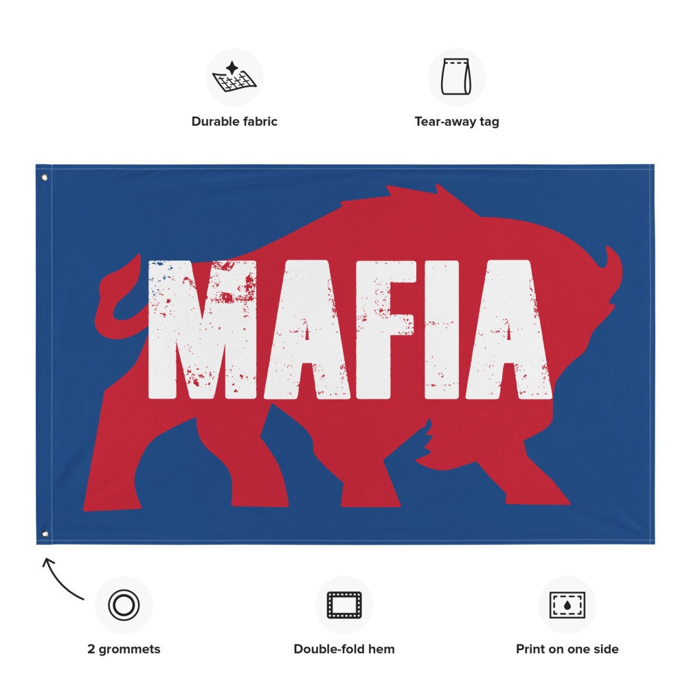 Buffalo Bills Mafia Flag Banner Football Tailgate, Gift for Him