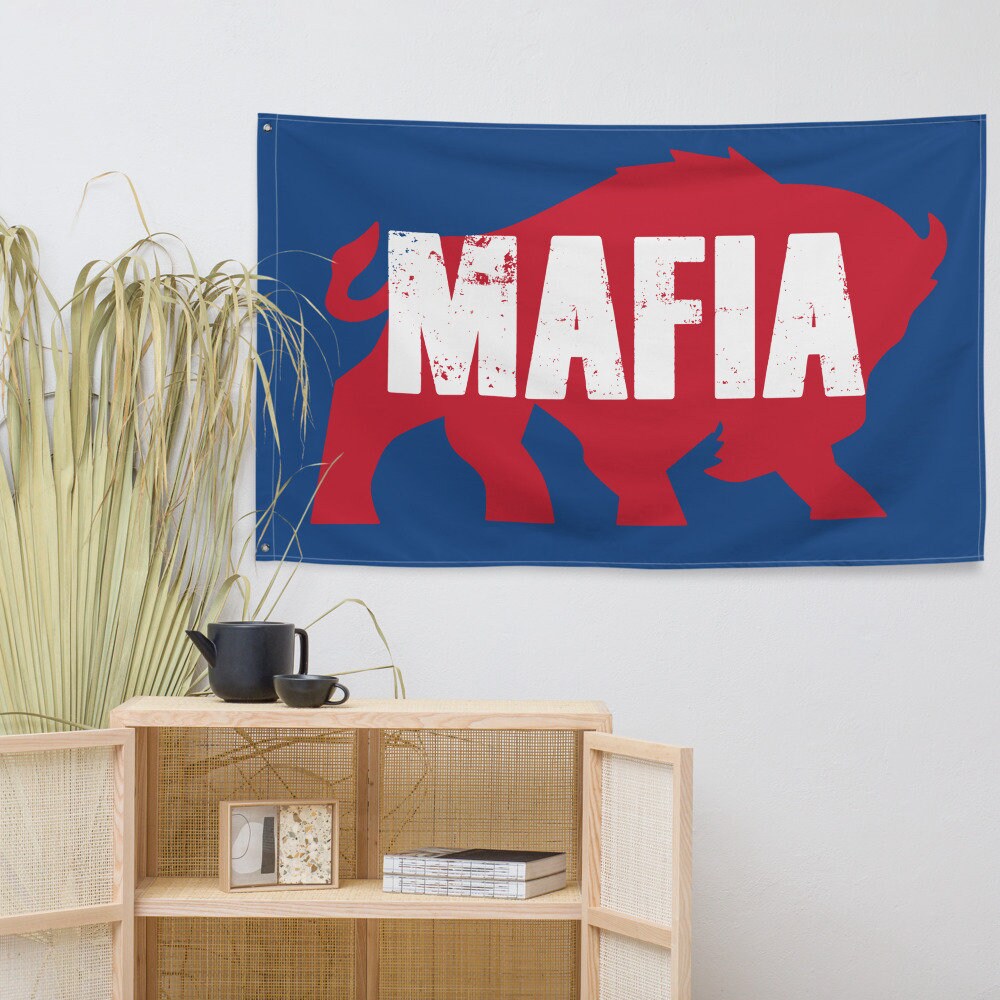 Buffalo Bills Mafia Flag Banner Football Tailgate, Gift for Him