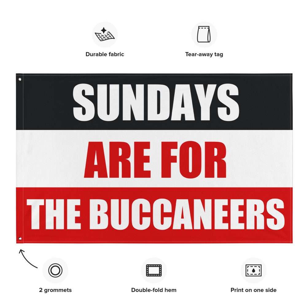 Large Banner, Sundays are for the Tampa Bay Buccaneers , NFL Football Tailgate Flag, Gift for Him