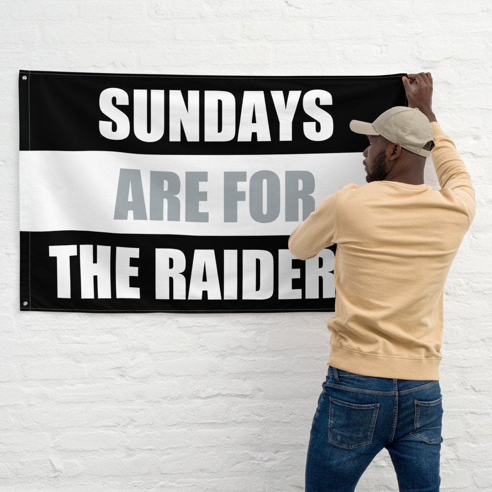 Large Banner, Sundays are for the Las Vegas Raiders , NFL Football Tailgate Flag, Gift for Him