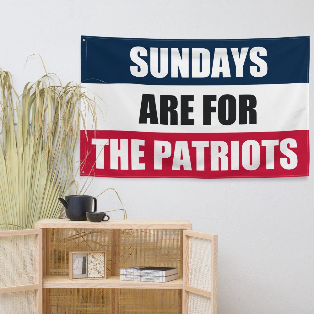 Large Banner, Sundays are for the New England Patriots , NFL Football Tailgate Flag, Gift for Him