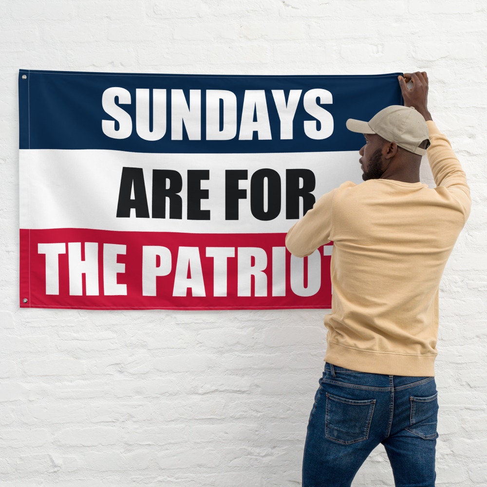 Large Banner, Sundays are for the New England Patriots , NFL Football Tailgate Flag, Gift for Him