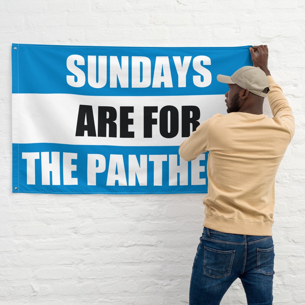 Large Banner, Sundays are for the Carolina Panthers , NFL Football Tailgate Flag, Gift for Him