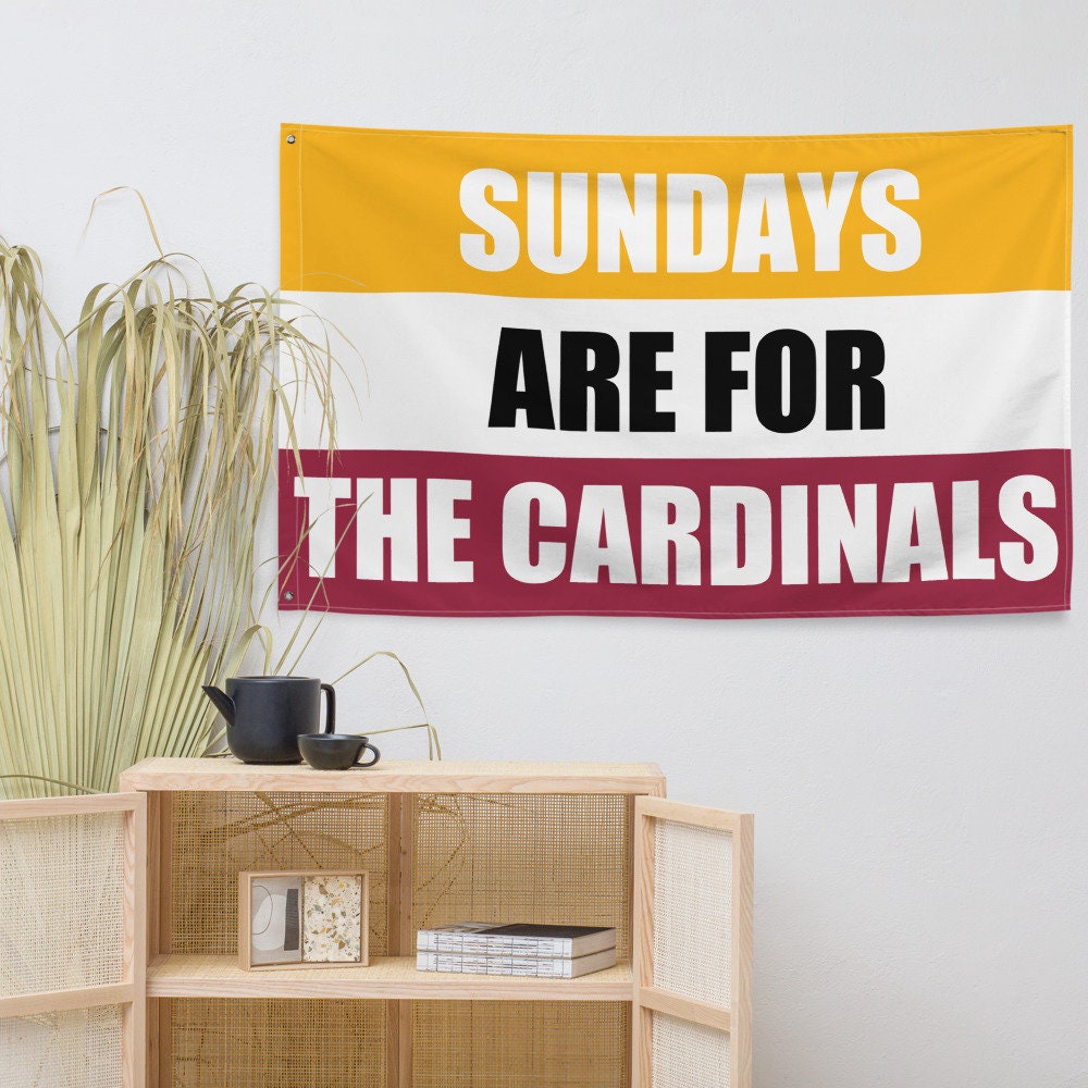 Large Banner, Sundays are for the Arizona Cardinals , NFL Football Tailgate Flag, Gift for Him