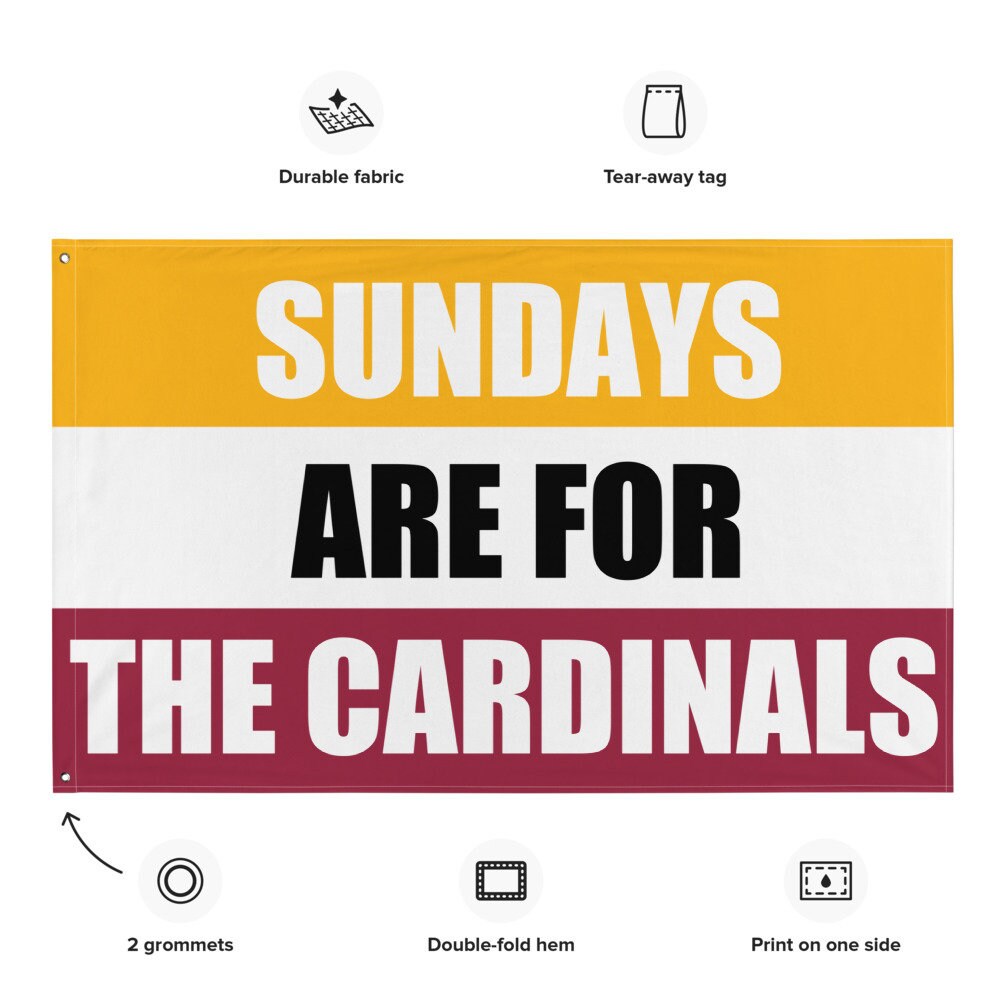 Large Banner, Sundays are for the Arizona Cardinals , NFL Football Tailgate Flag, Gift for Him
