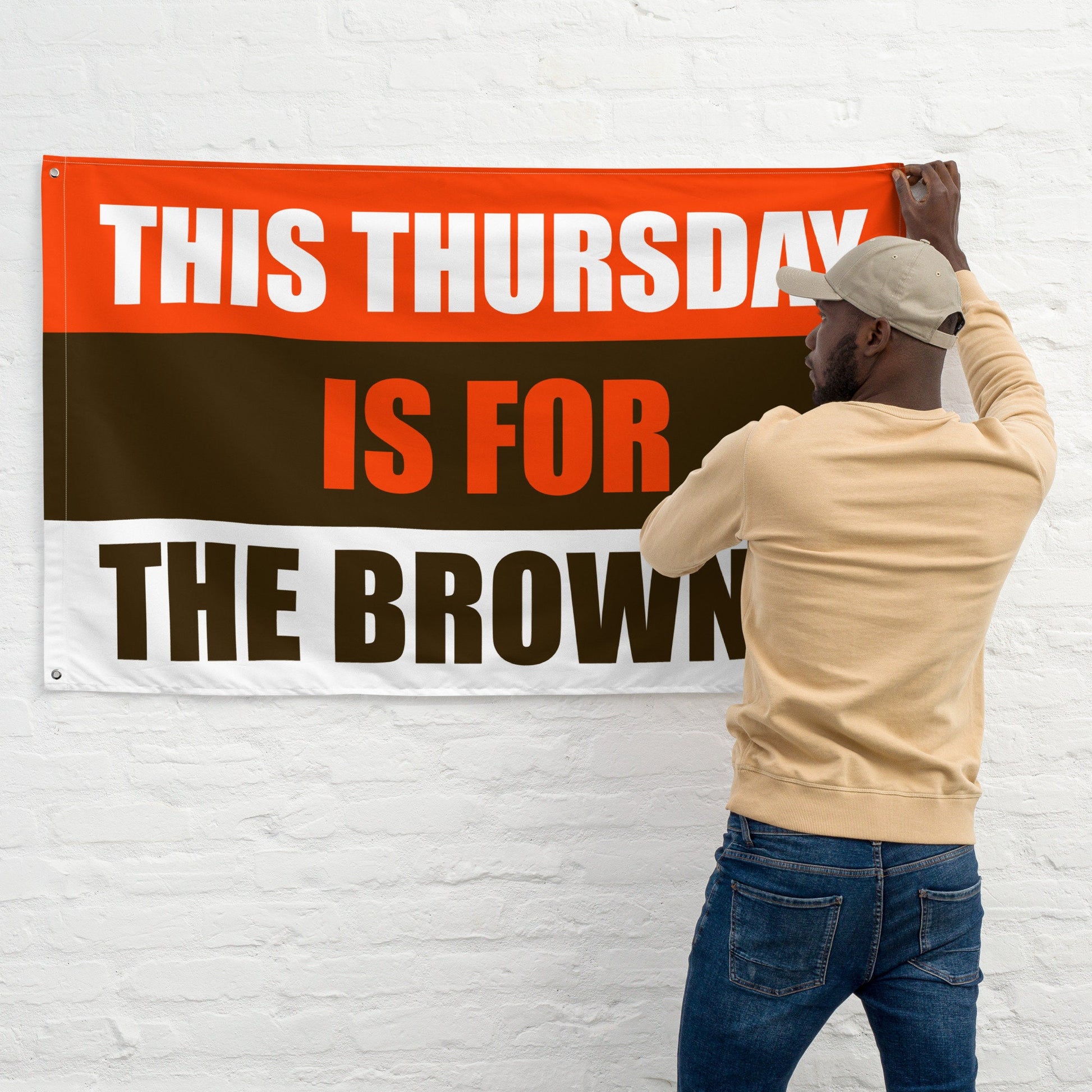 This Thursday is for the Browns Flag Banner Gift for Him
