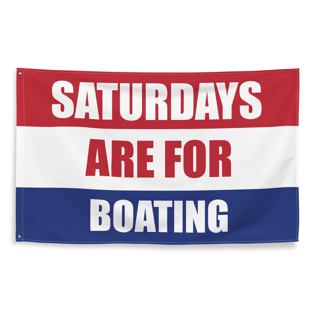 Saturdays are for Boating Flag | Gift for Him, Nautical Tapestry Barstool Flag