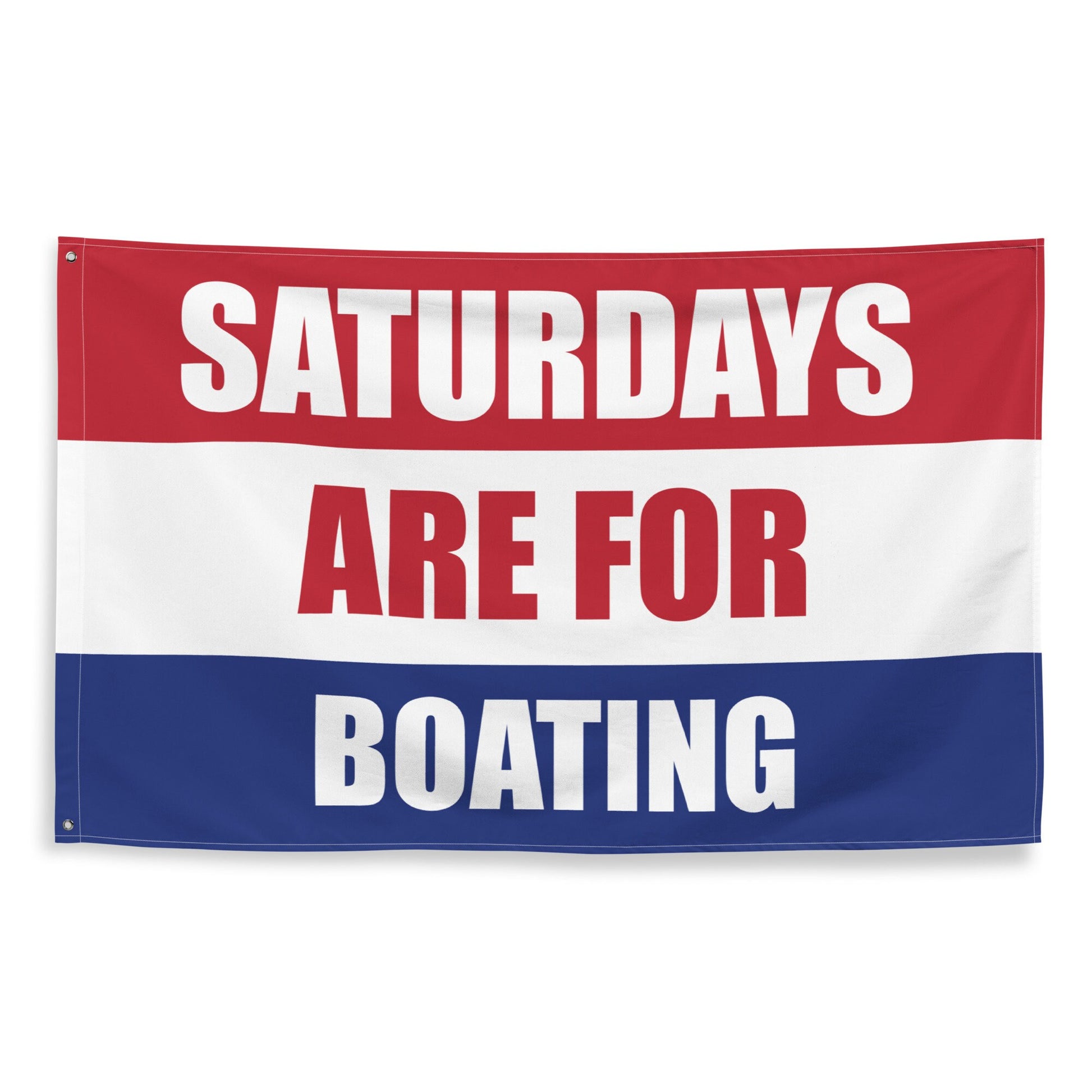 Saturdays are for Boating Flag | Gift for Him, Nautical Tapestry Barstool Flag