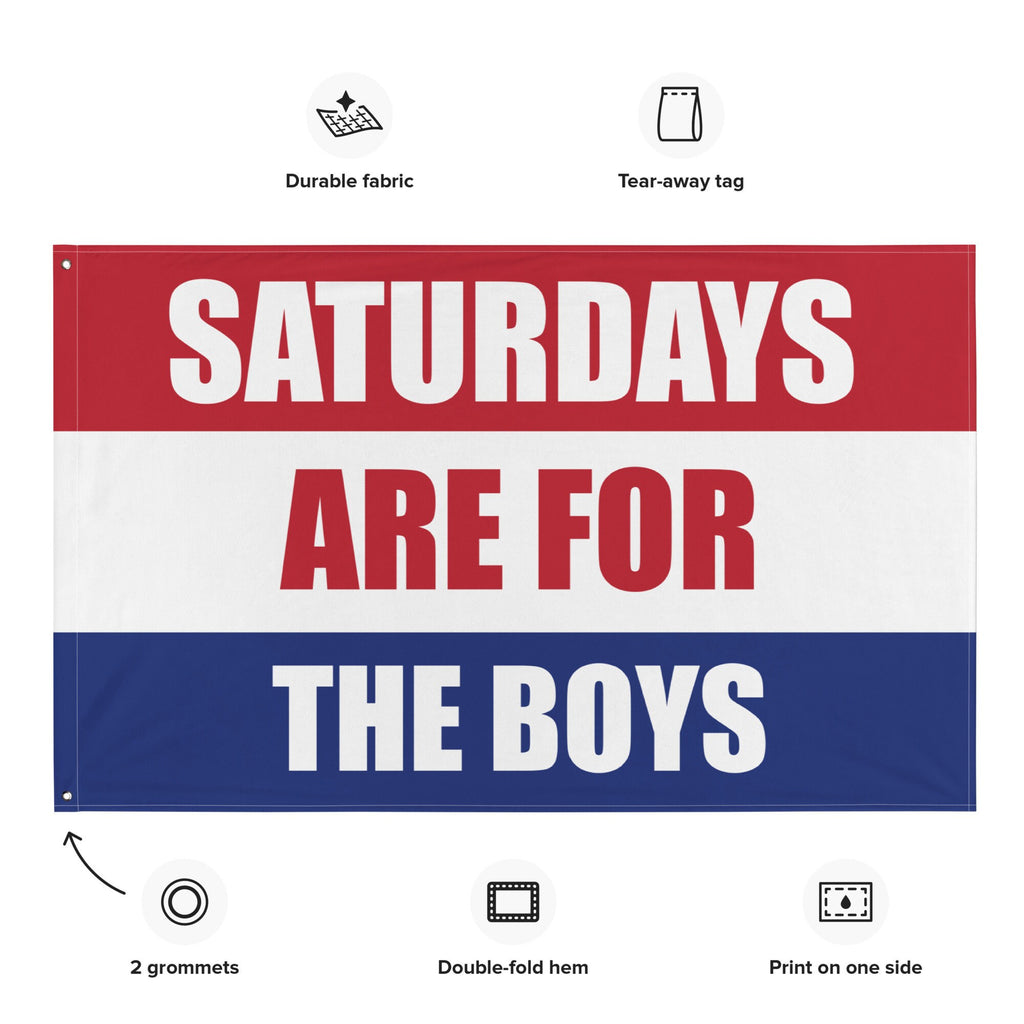 Saturdays are for the Boys Flag | Party College Dorm Tapestry Gift For Him | Barstool
