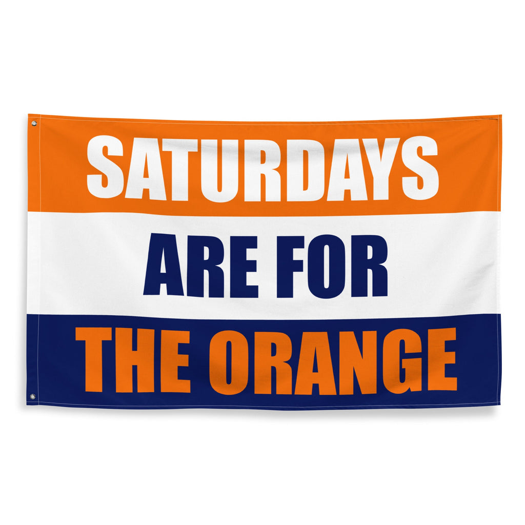 Large Banner, Saturdays are for then Orange Tapestry, Dorm, Tailgate Football Flag, Gift for Him