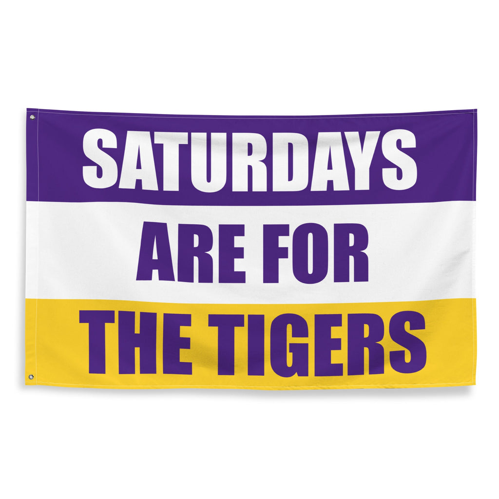 Large Banner, Saturdays are for the Tigers Tapestry, Dorm, Tailgate Flag, Gift for Him