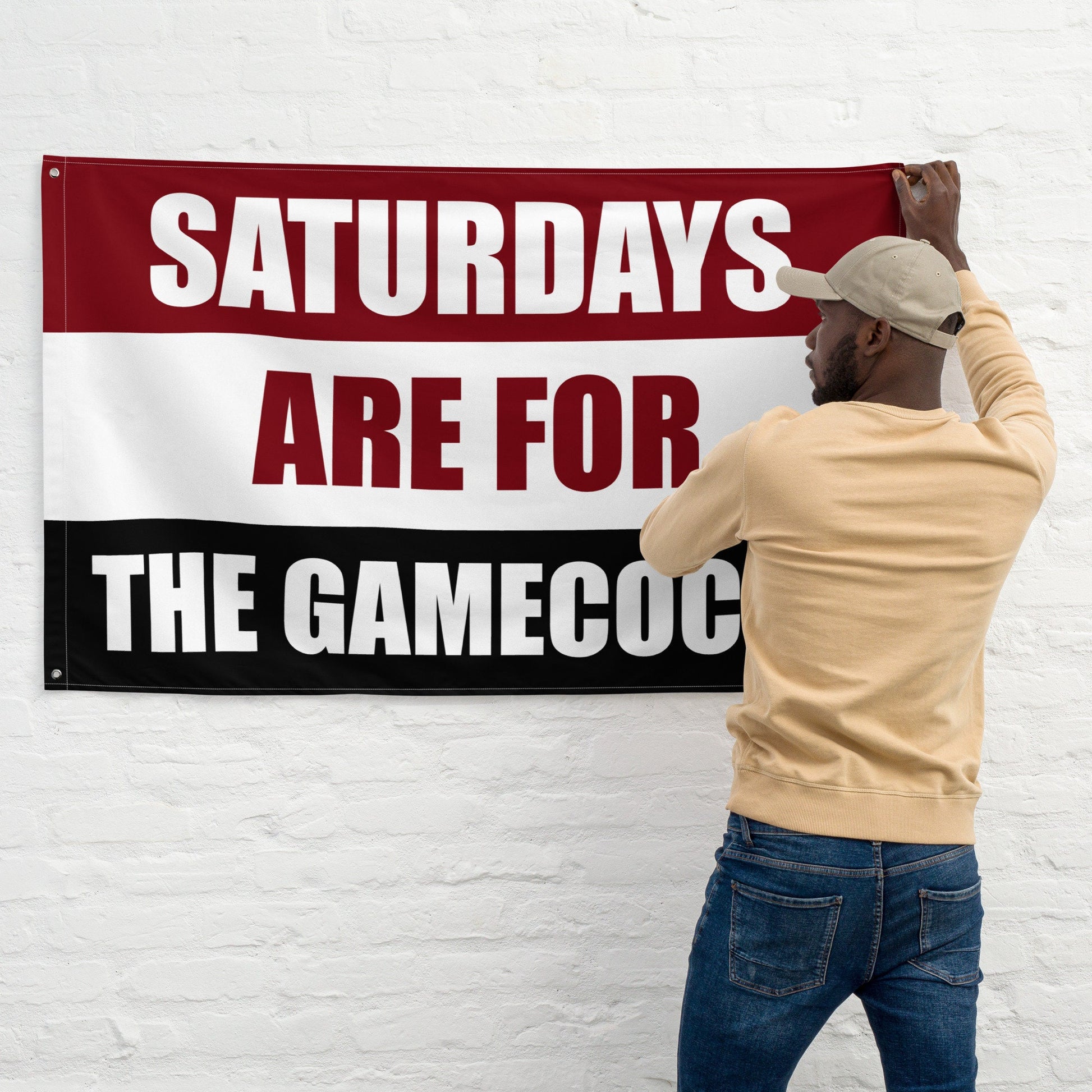Large Banner, Saturdays are for the Gamecocks Tapestry, Dorm, Tailgate Flag, Gift for Him