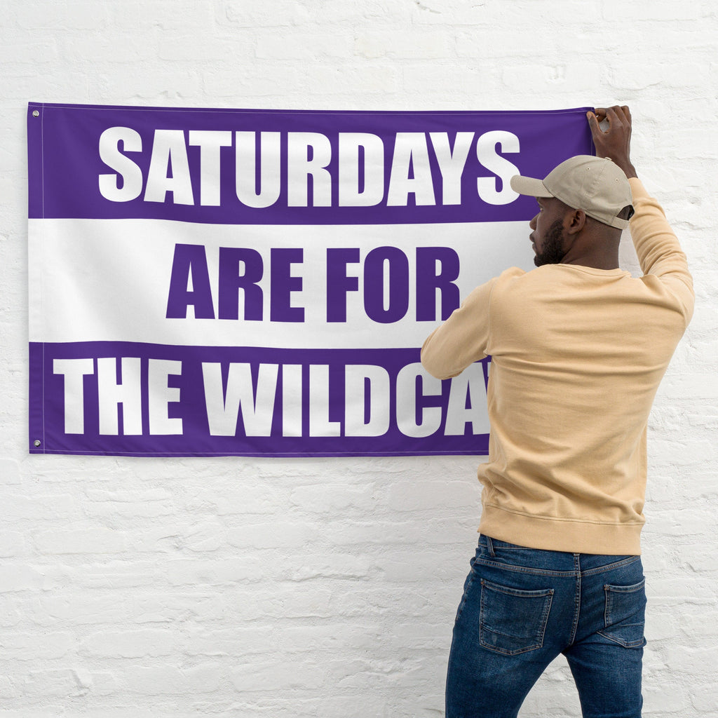 Large Banner, Saturdays are for the Wildcats Tapestry, Dorm, Tailgate Flag, Gift for Him