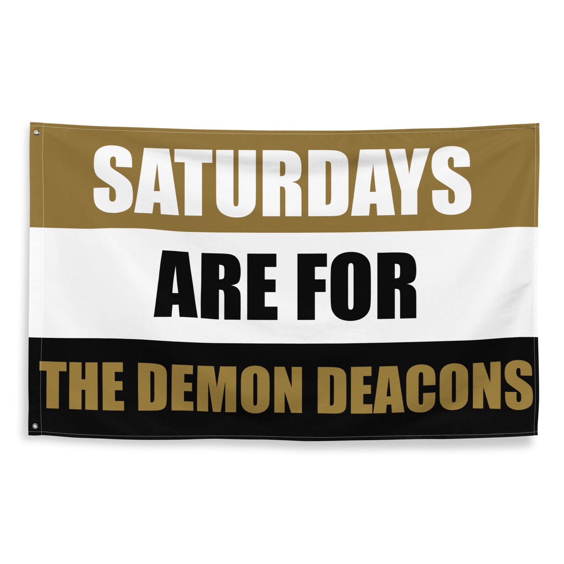 Large Banner, Saturdays are for then Demon Deacons Tapestry, Dorm, Tailgate Football Flag, Gift for Him