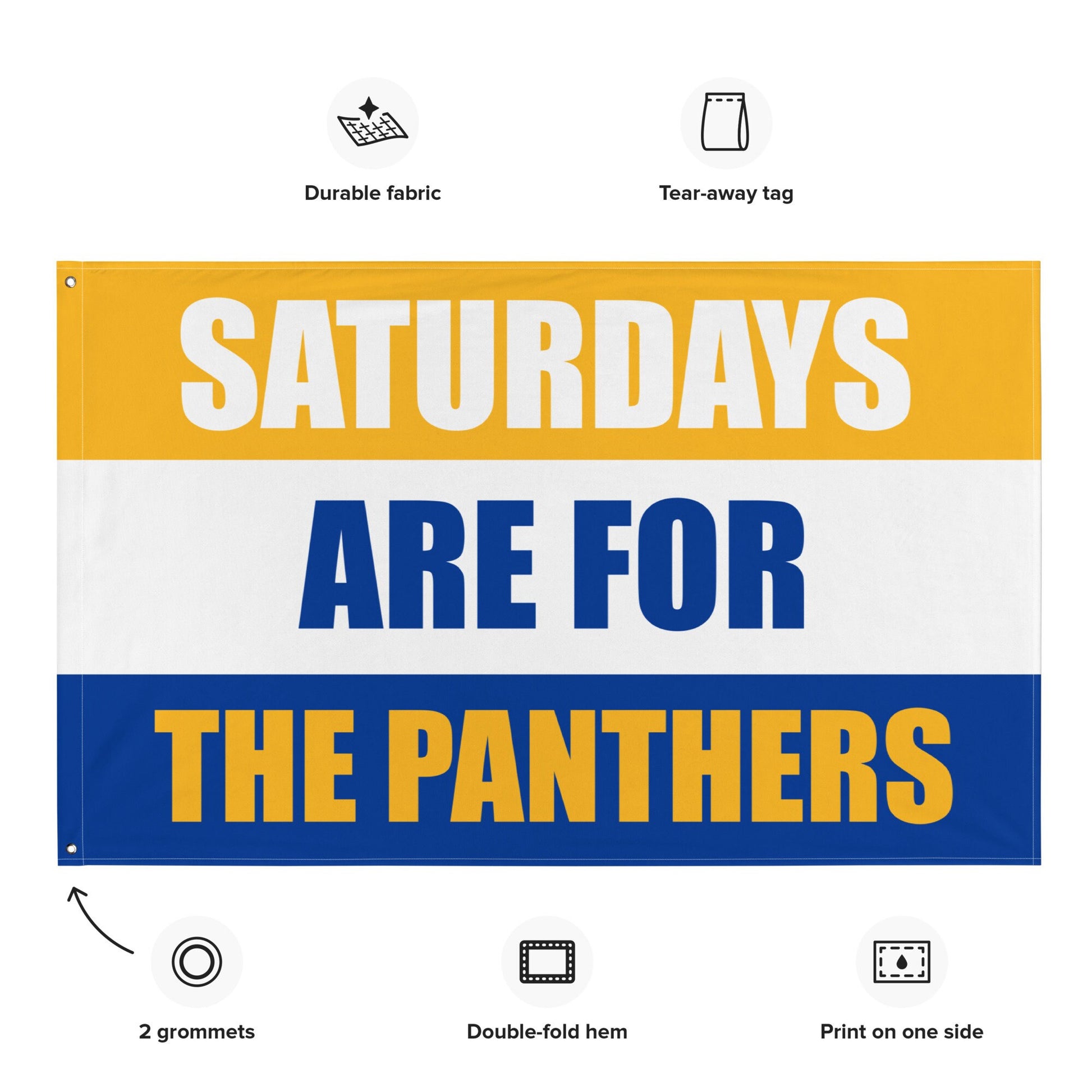 Large Banner, Saturdays are for then Panthers Tapestry, Dorm, Tailgate Flag, Gift for Him