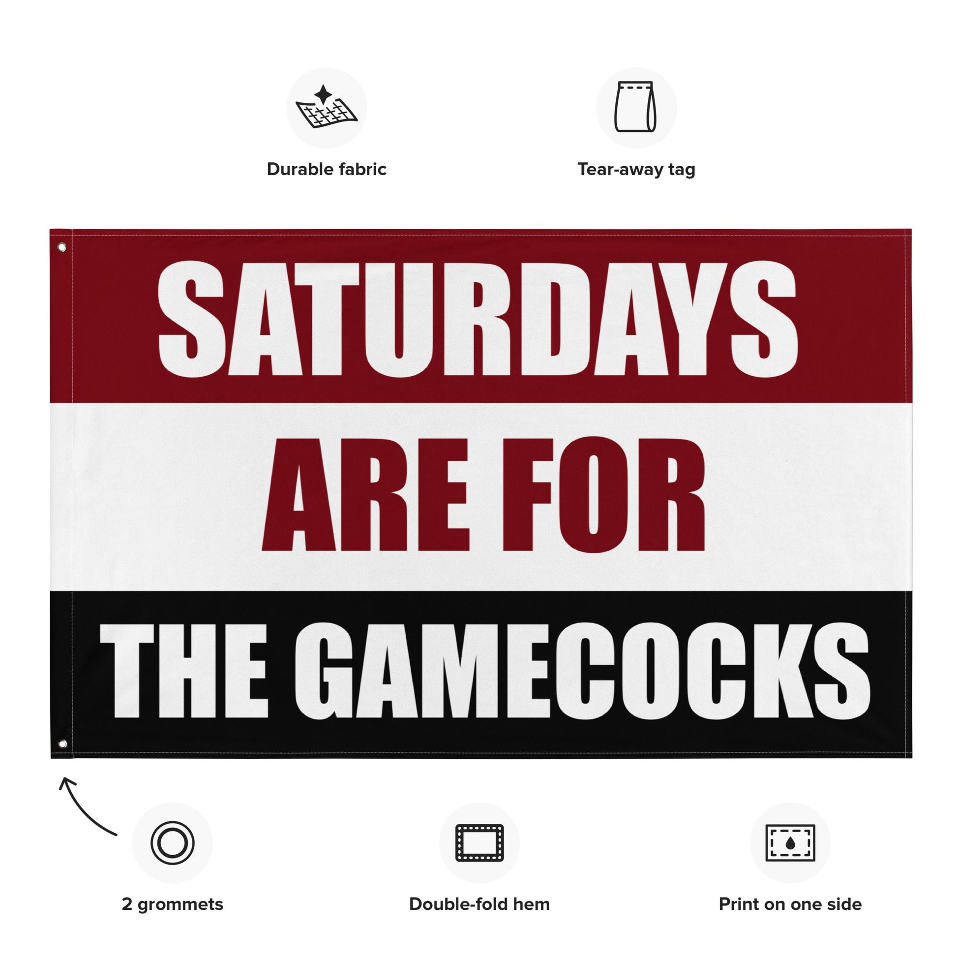 Large Banner, Saturdays are for the Gamecocks Tapestry, Dorm, Tailgate Flag, Gift for Him