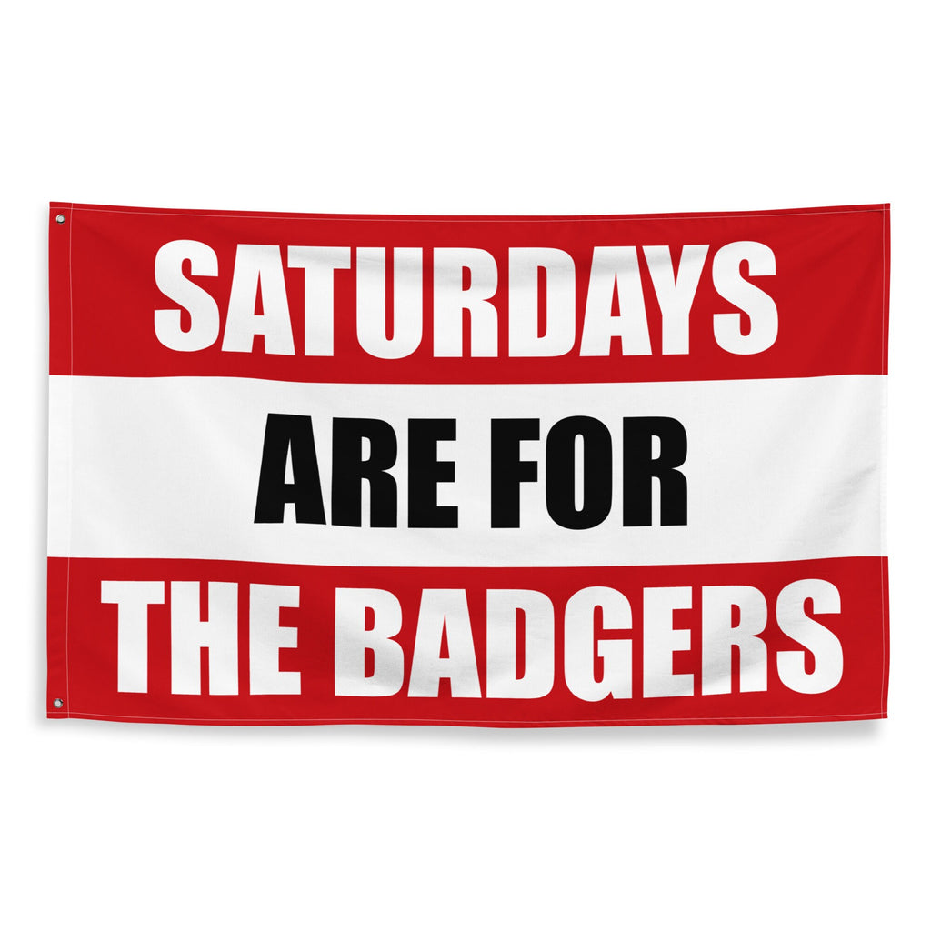 Large Banner, Saturdays are for the Badgers Tapestry, Dorm, Tailgate Flag, Gift for Him